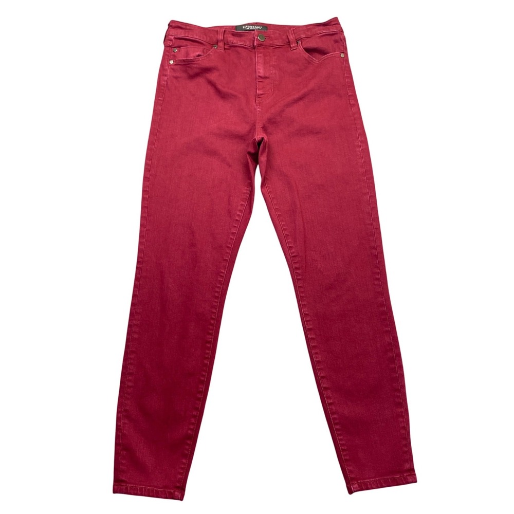 Liverpool Los Angeles Skinny Jeans Red Velvet XM2100WF Size 8/29 High Rise